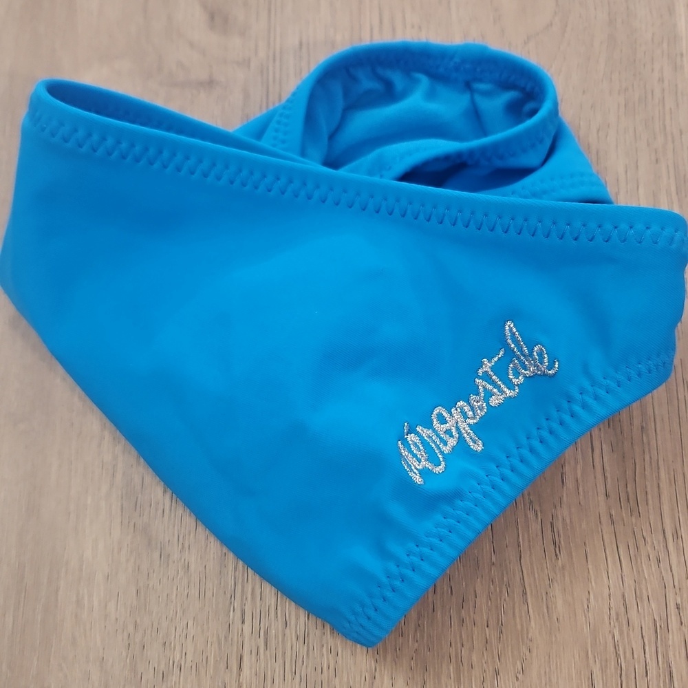 AEROPOSTALE SWIM BIKINI BOTTOM BLUE SPARKLY LOGO NEW MEDIUM